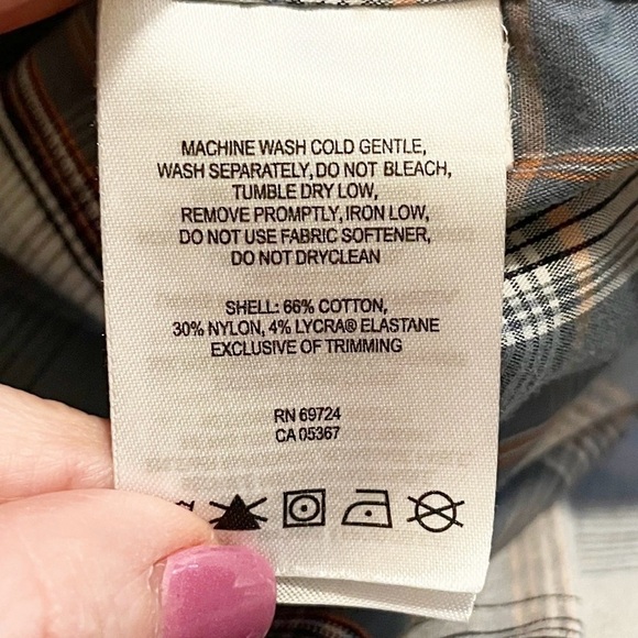 Columbia Button Down Shirt Men’s Size Large Blue Plaid Short Sleeve Casual - Picture 5 of 8